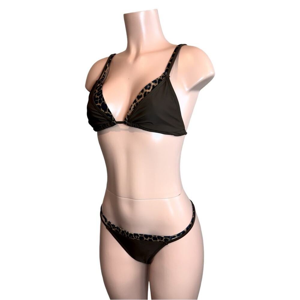 Boutique Double Layered Animal Print Bikini Top XL & Bottom L $99 - Picture 6 of 15